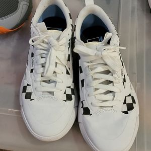 VANS black and white checkered tennis shoes